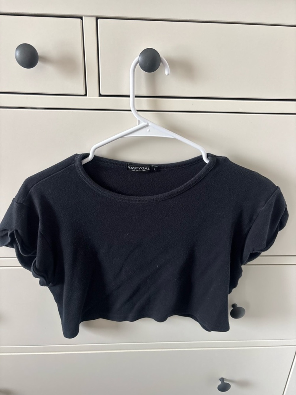 Nasty Gal Black Crop Tee
